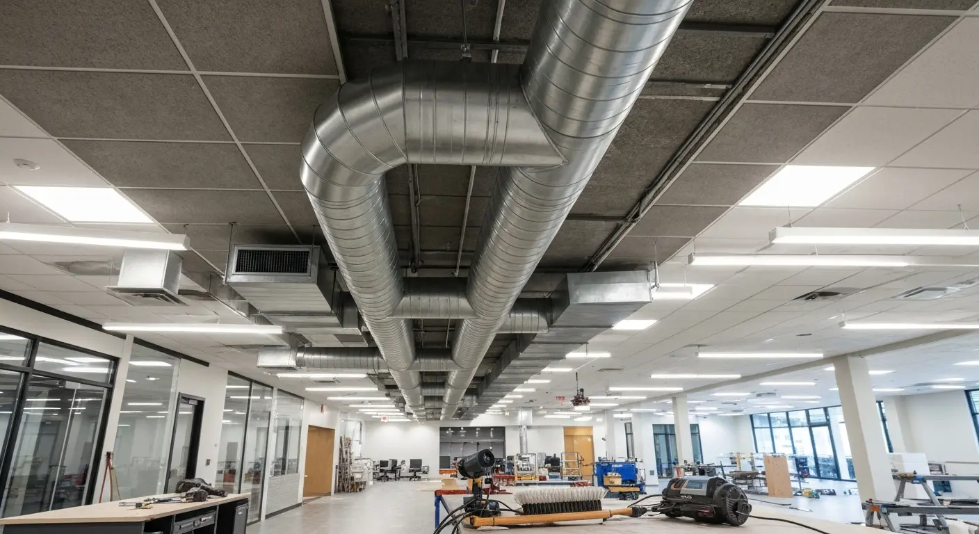 Commercial duct cleaning in Owings Mills building