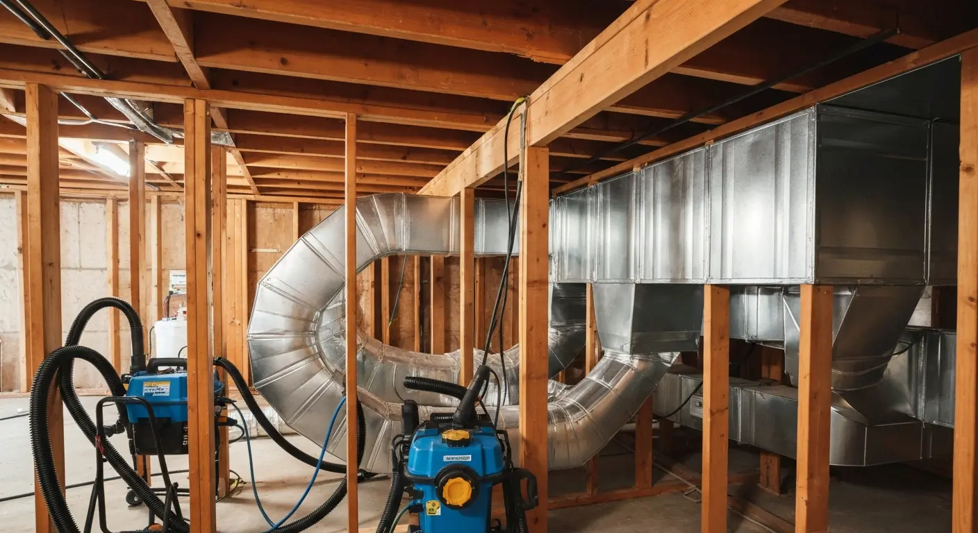 Mold remediation in air ducts