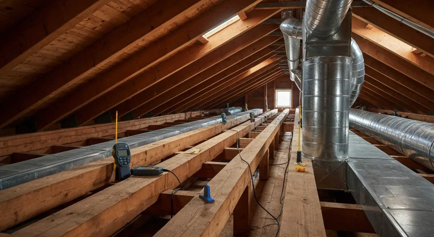 Attic duct inspection and mold remediation service