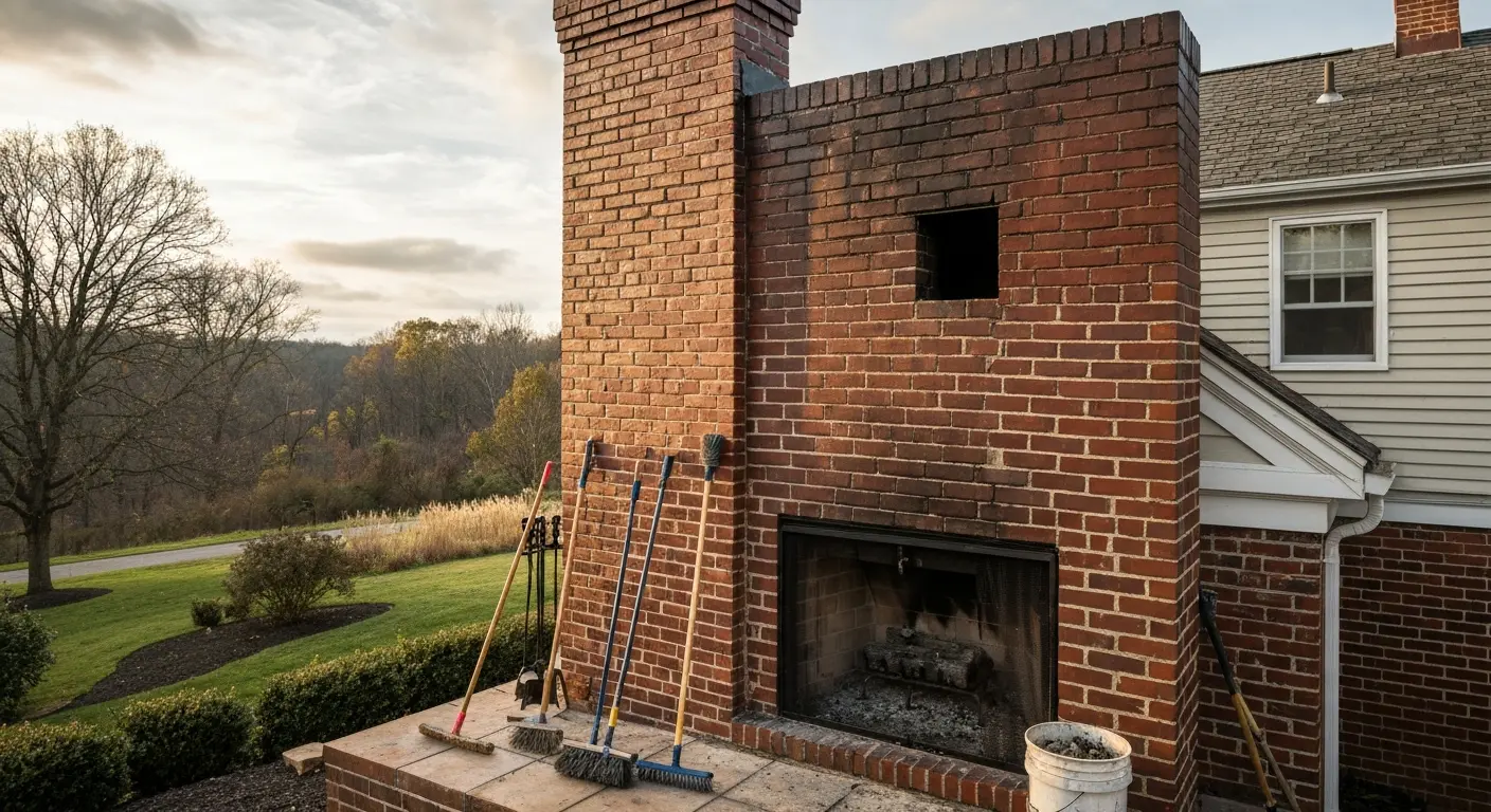 Chimney sweep cleaning service