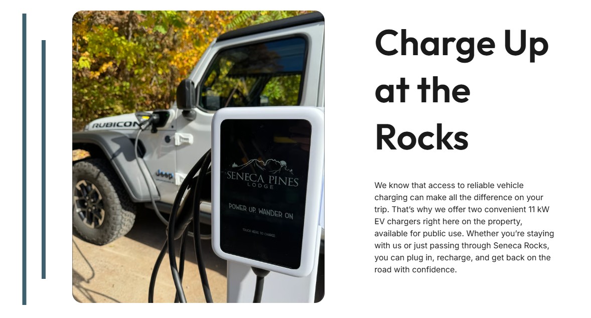 Seneca Pines Lodge EV charger