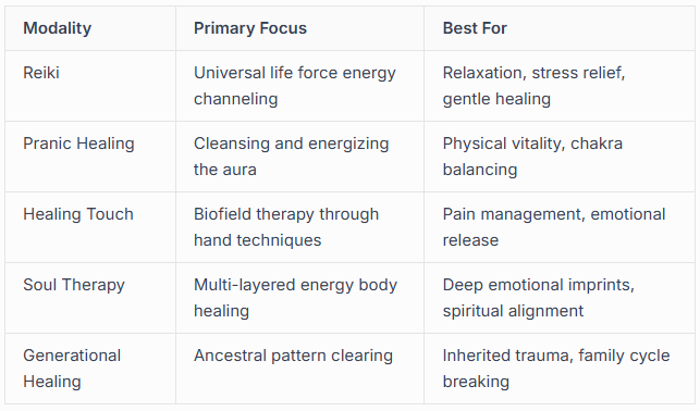 Primary Energy Healing Modalities