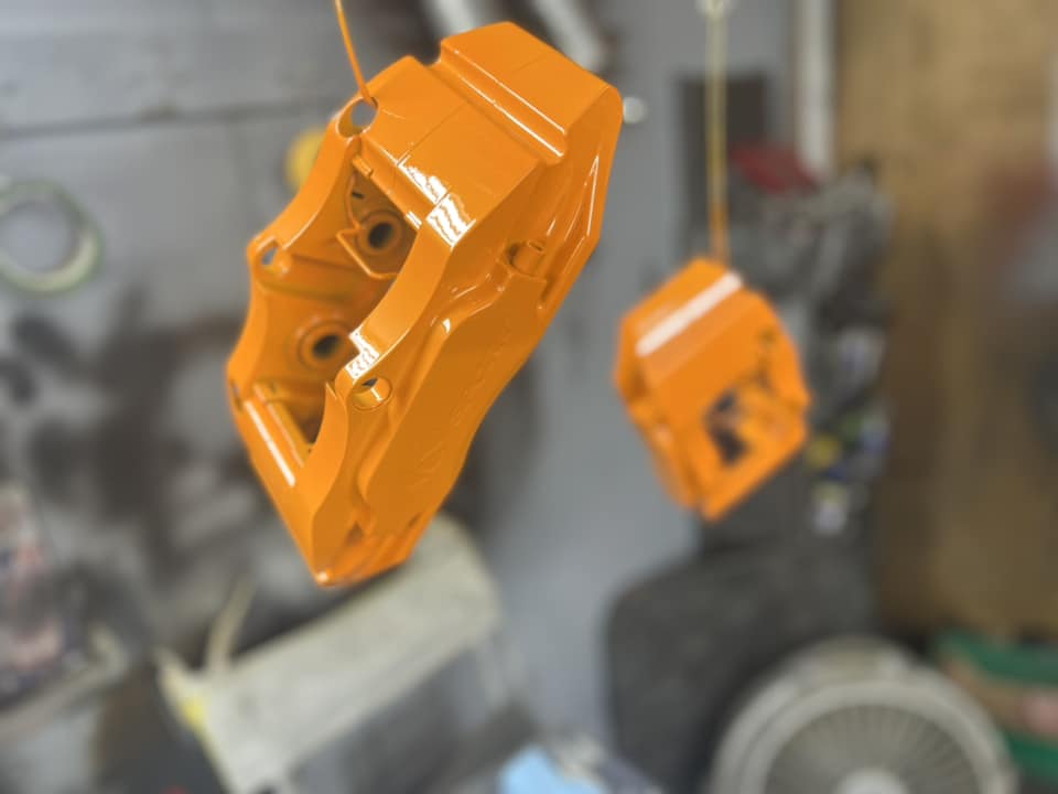 Orange Brake Caliper Powder Coating
