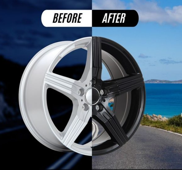 Powder Coated Wheels Houston Before & After