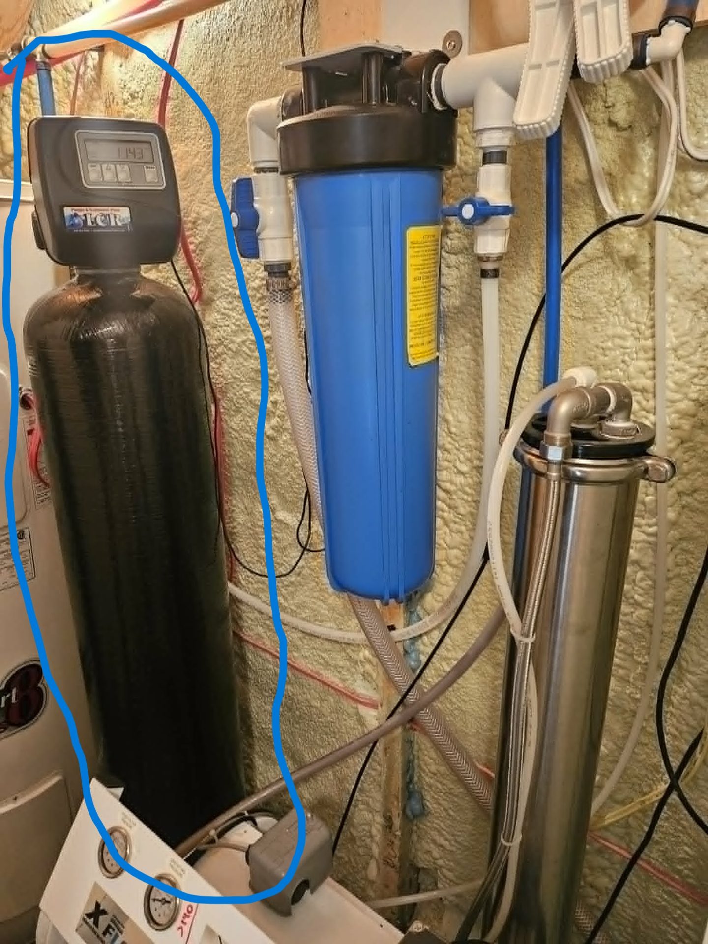 Installation d'un système d'oxydation pour eau de puits