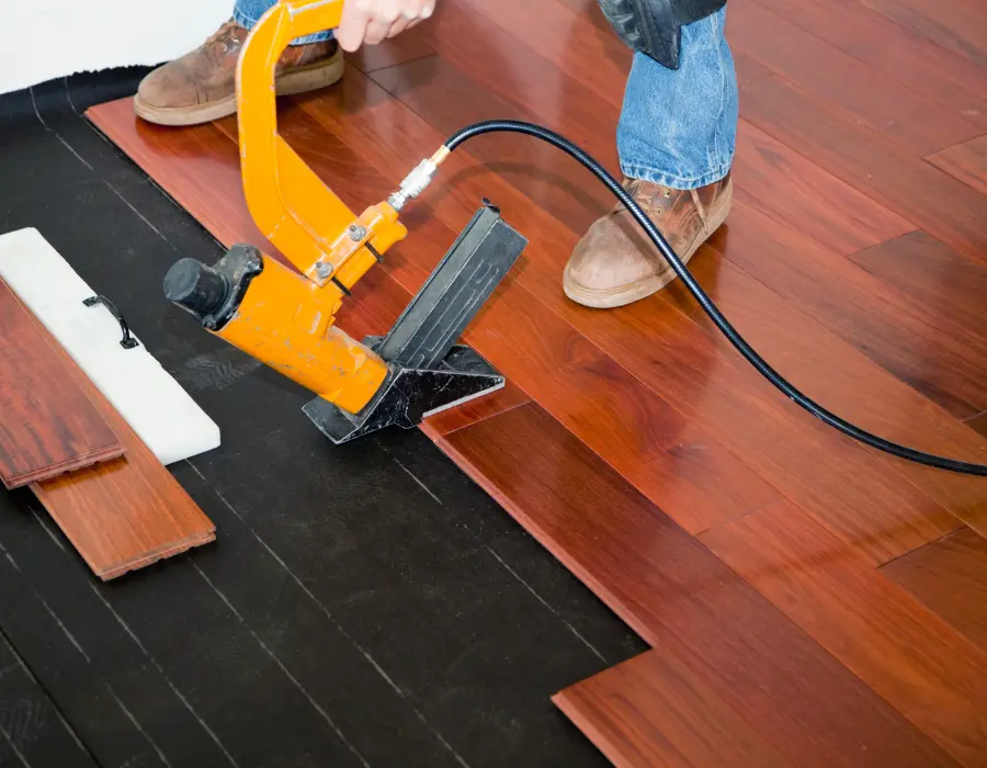 Hardwood flooring installation by EPM