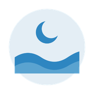 House Tide icon — moon and waves symbol representing Reflector energy