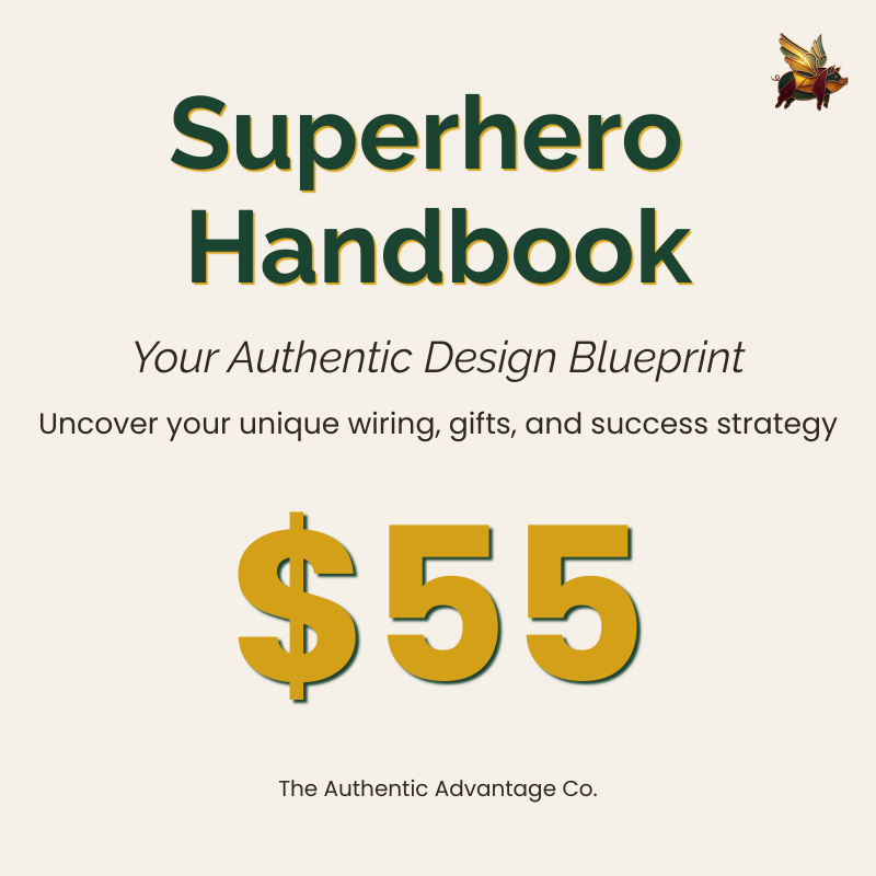 Superhero Handbook product cover — Your Authentic Design Blueprint, $55