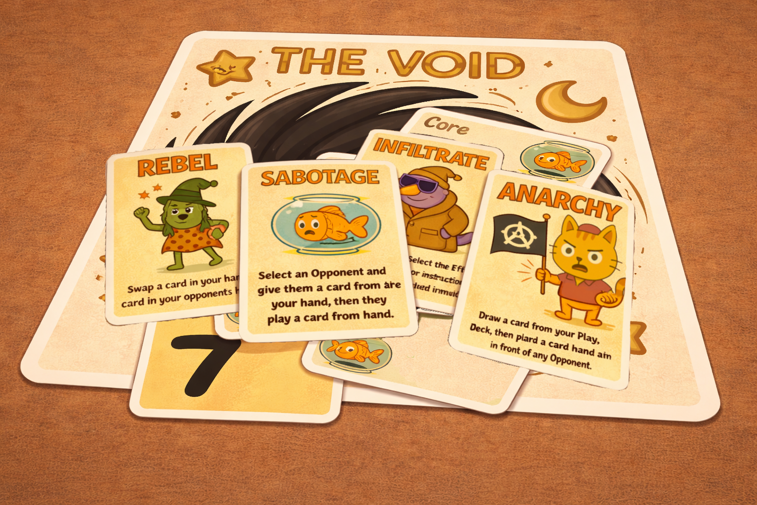 Add the unselected Instruction Cards to the void.