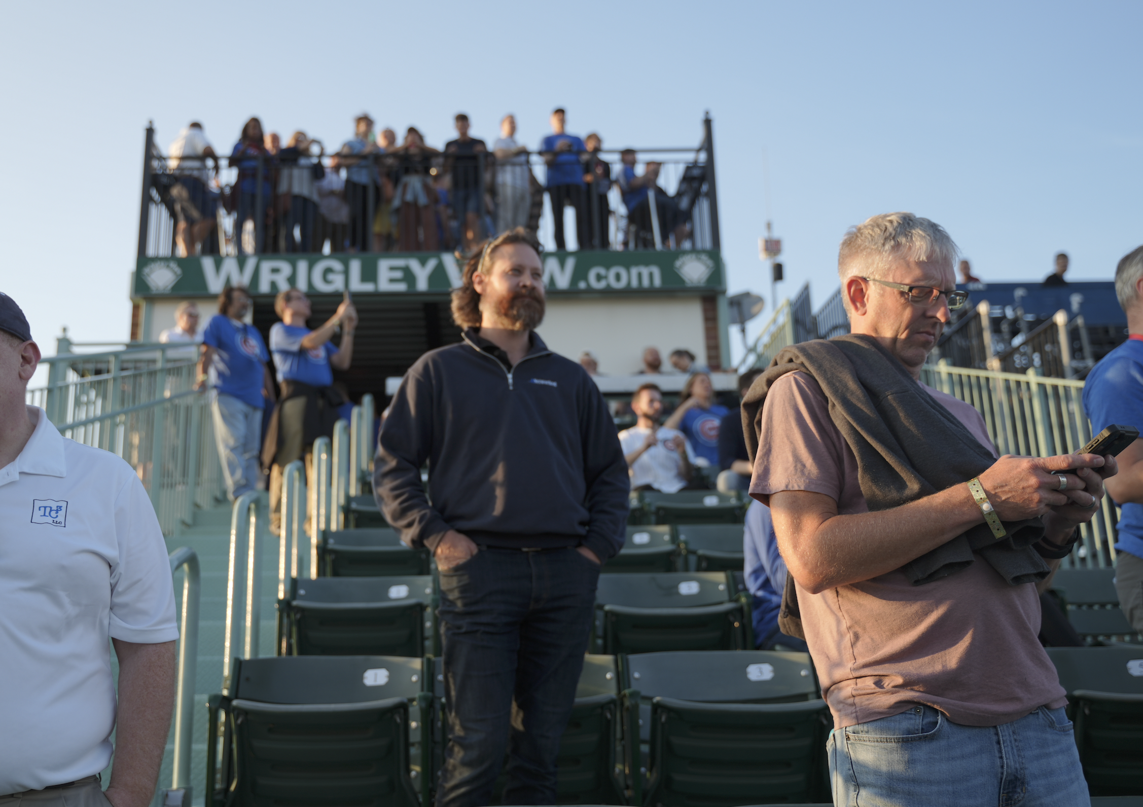 Private rooftop executive gathering at Wrigley Field