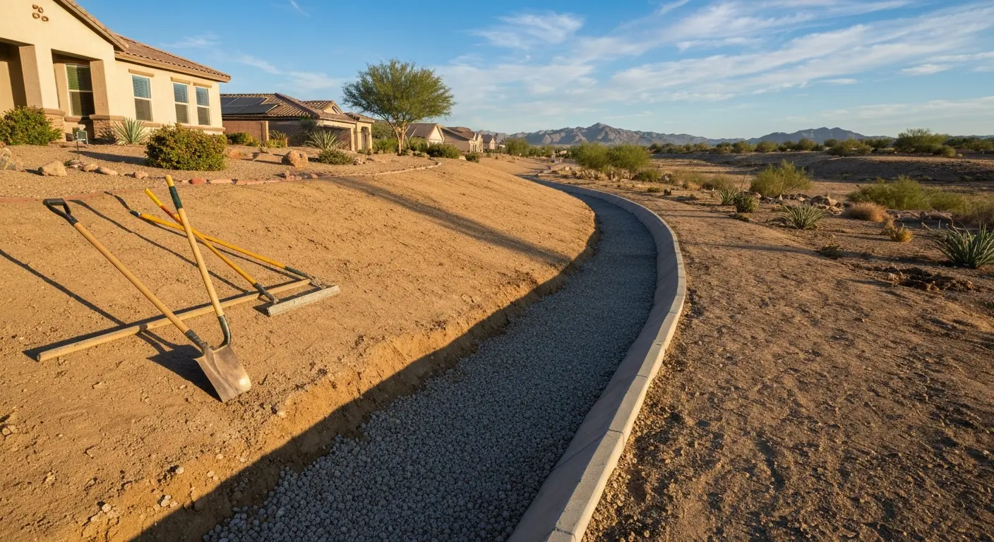 Drainage swale installation