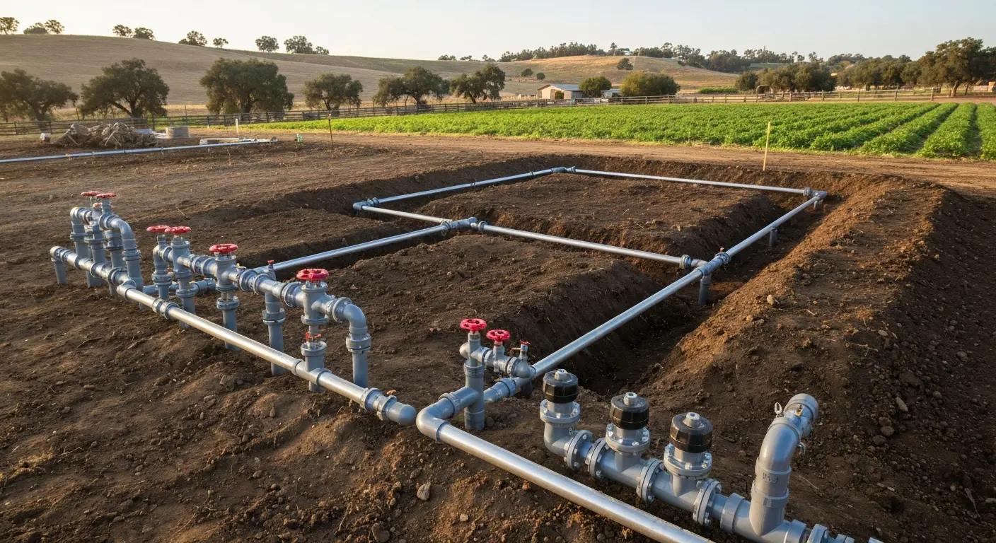 Farm water system installation