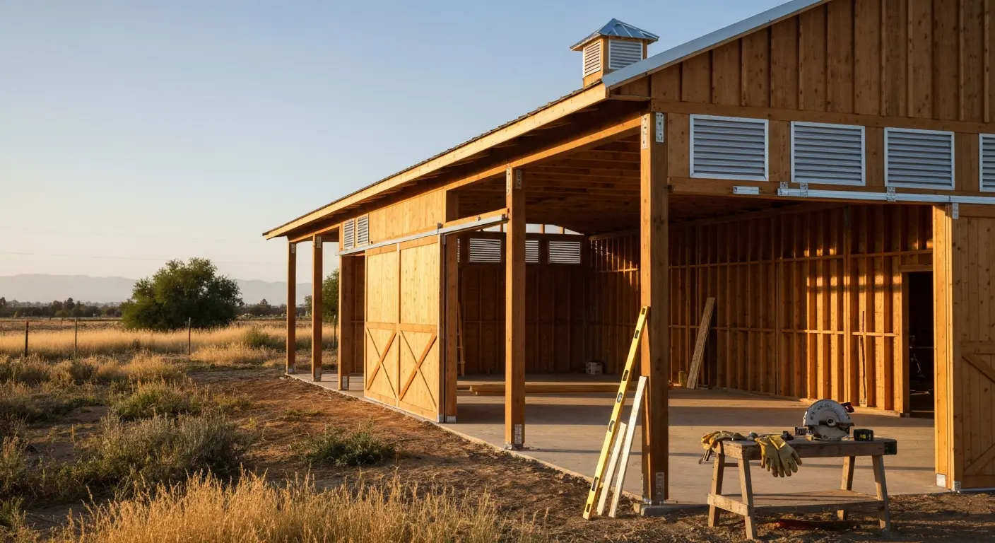 Farm barn construction