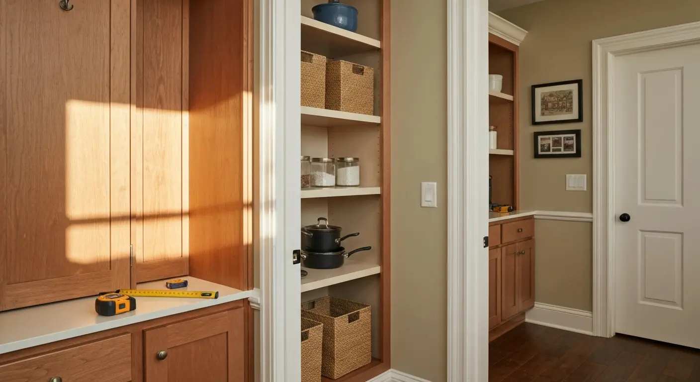 Built-in storage cabinets