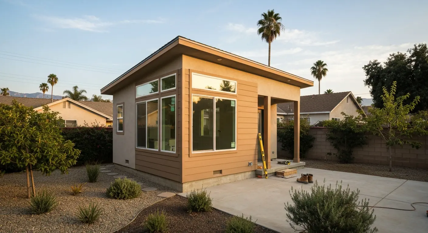 Completed ADU in Riverside neighborhood
