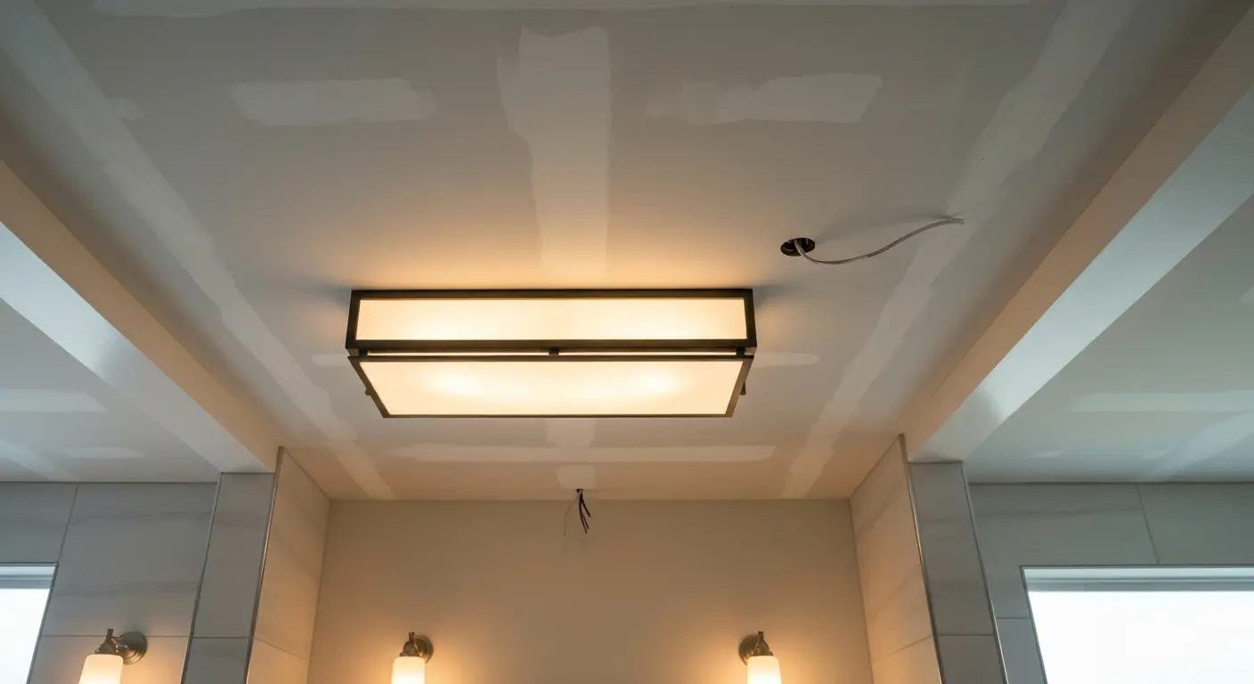 Ceiling light fixture installation