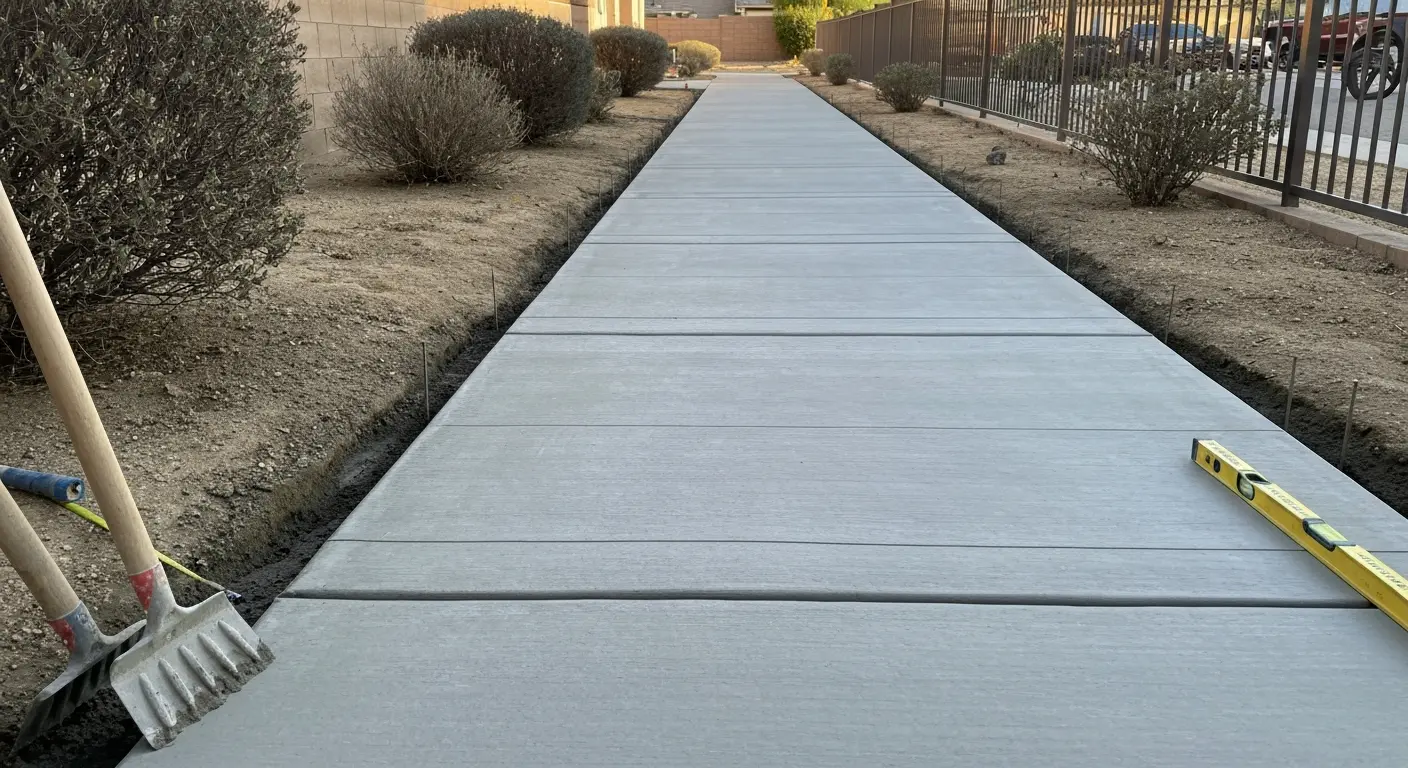Concrete walkway