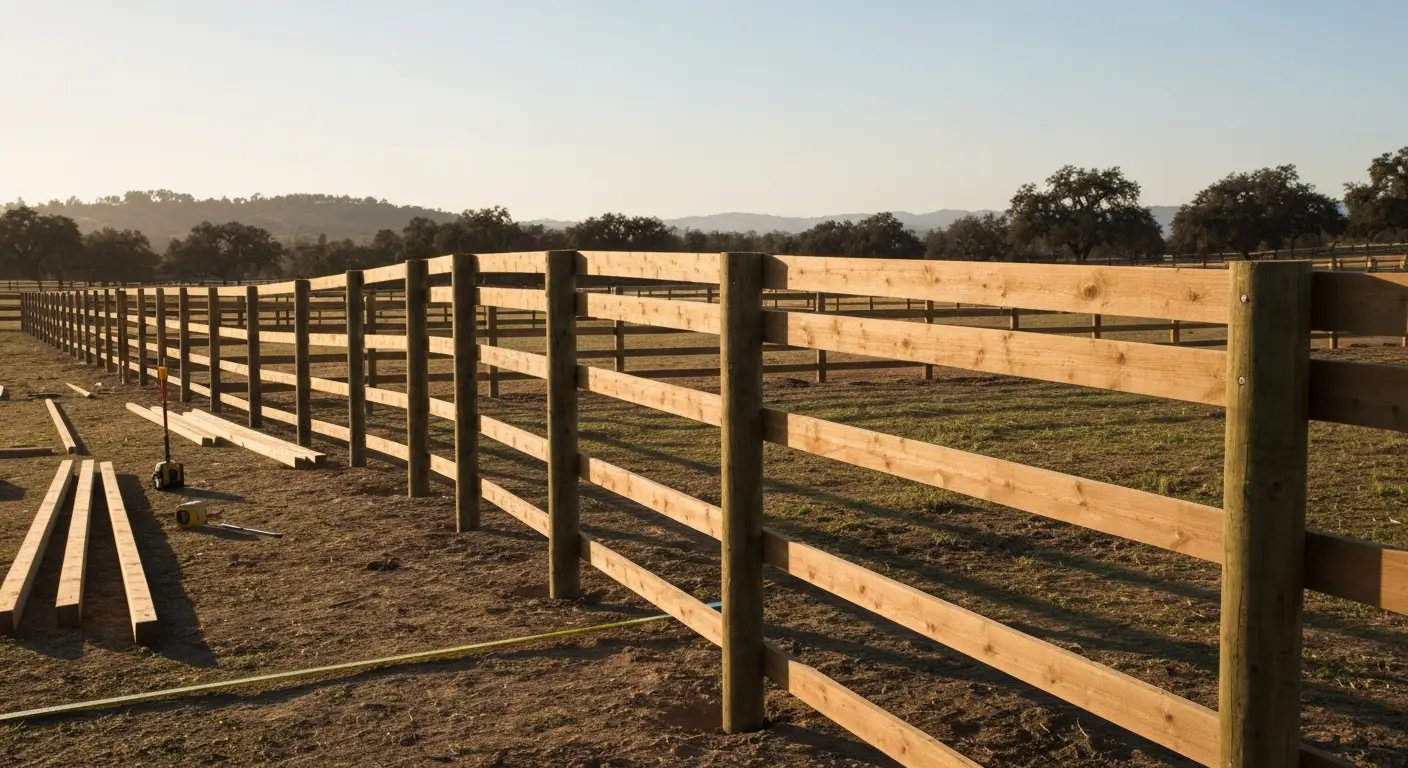 Farm paddock fencing