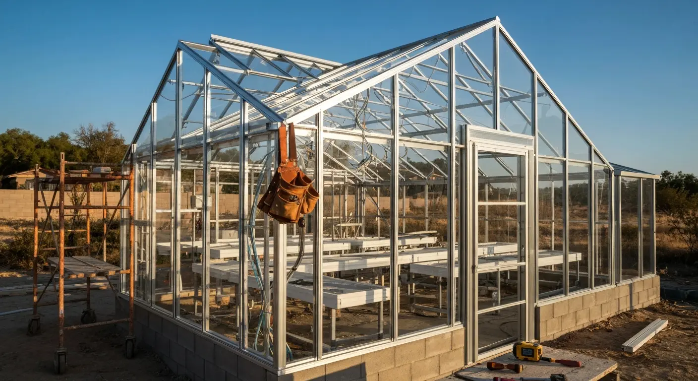Greenhouse construction in Corona
