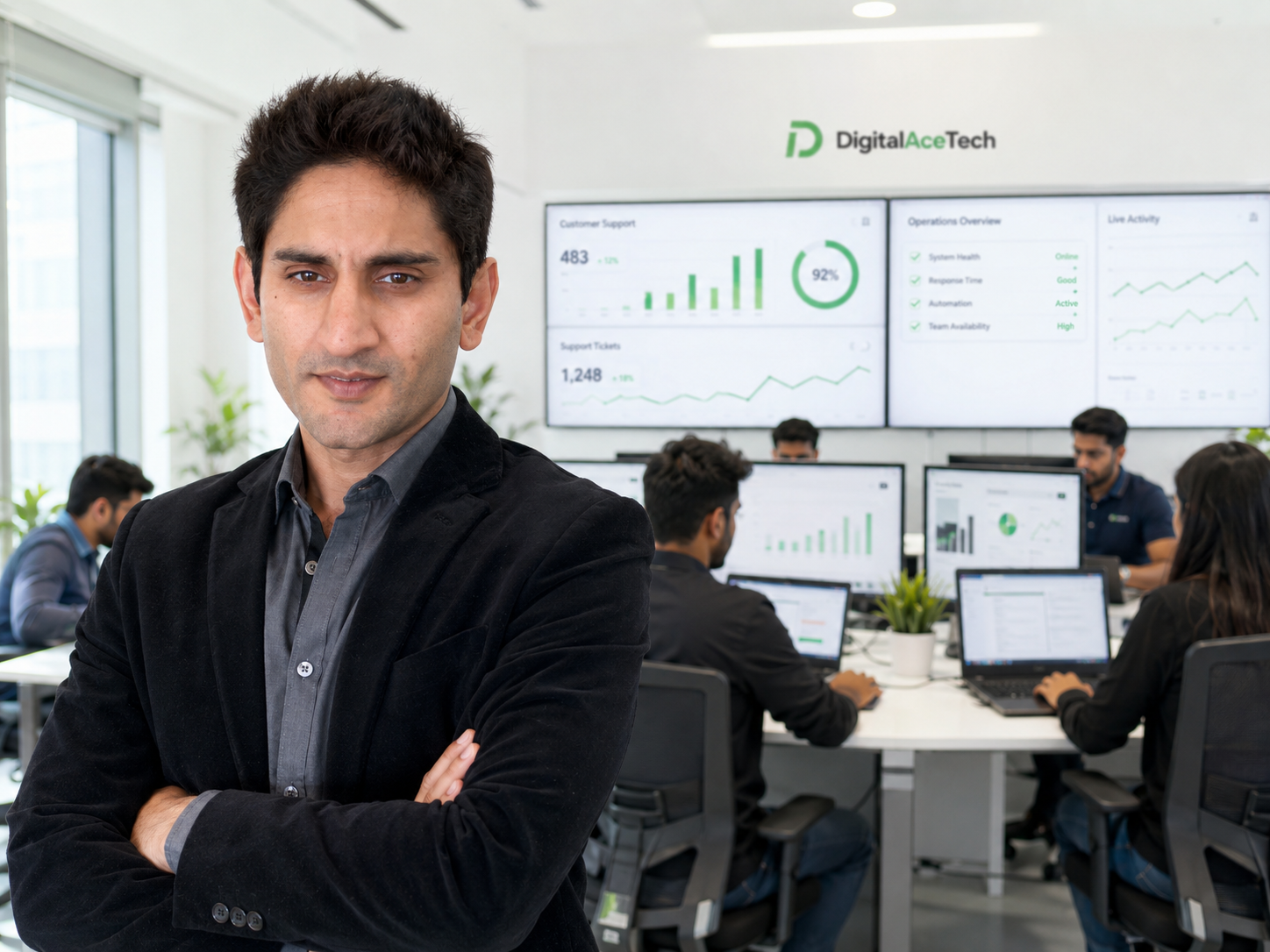DigitalAceTech GoHighLevel dashboard showing leads, opportunities, and pipeline value