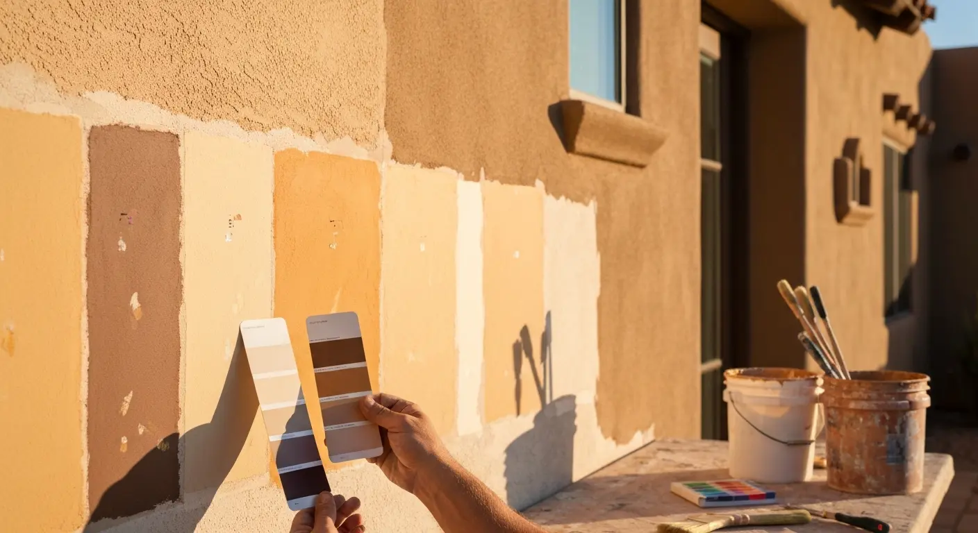Stucco color matching service