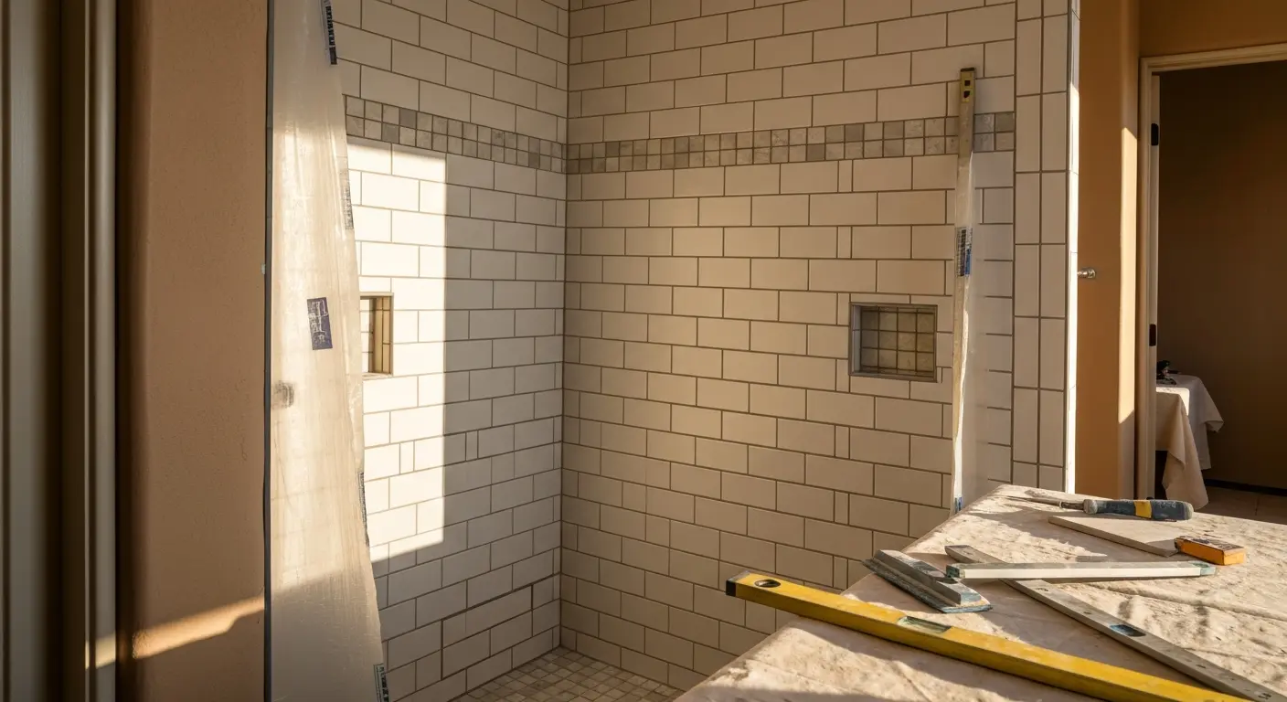 Tile shower installation in Tucson