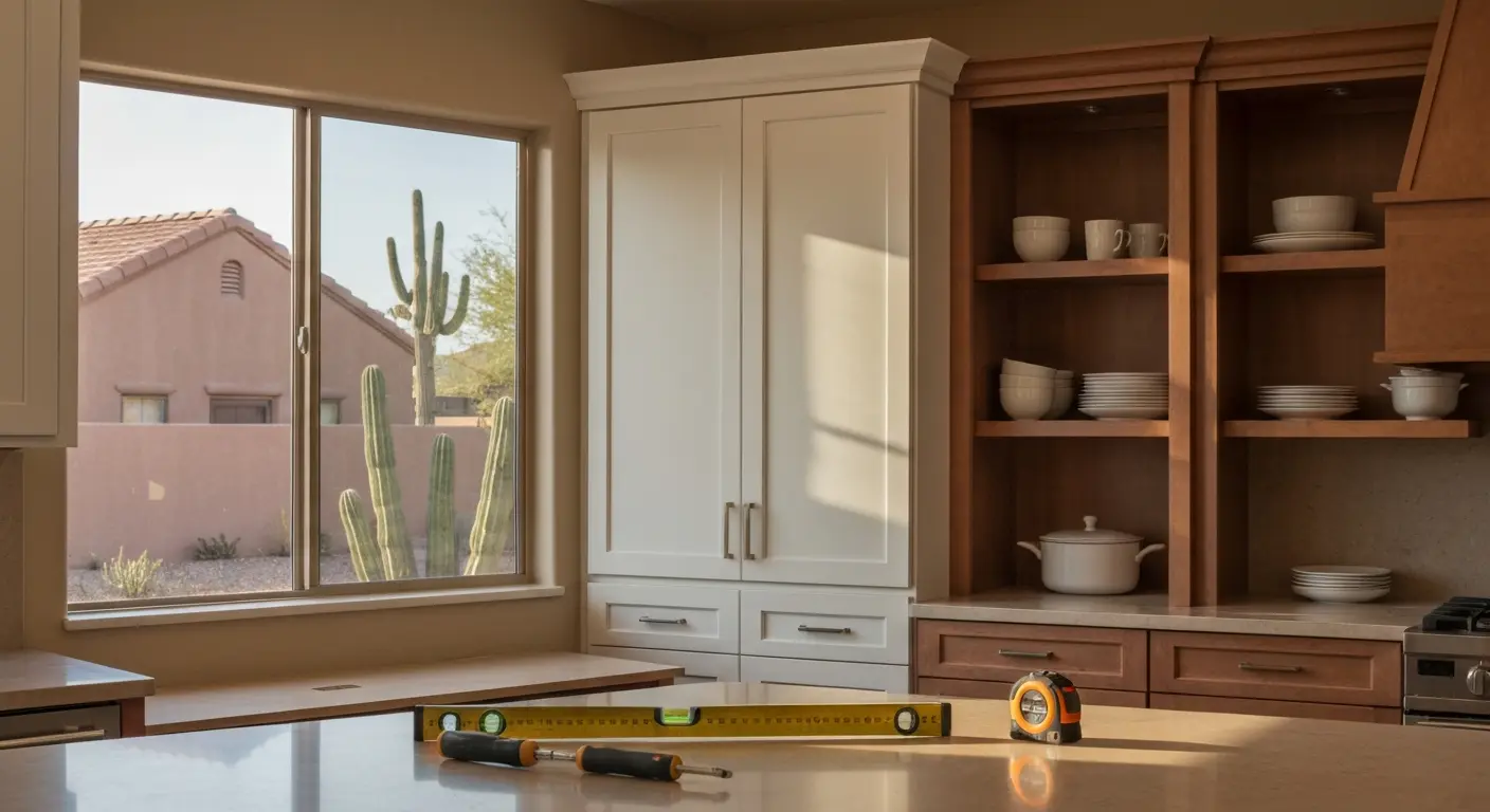 Custom kitchen cabinet installation