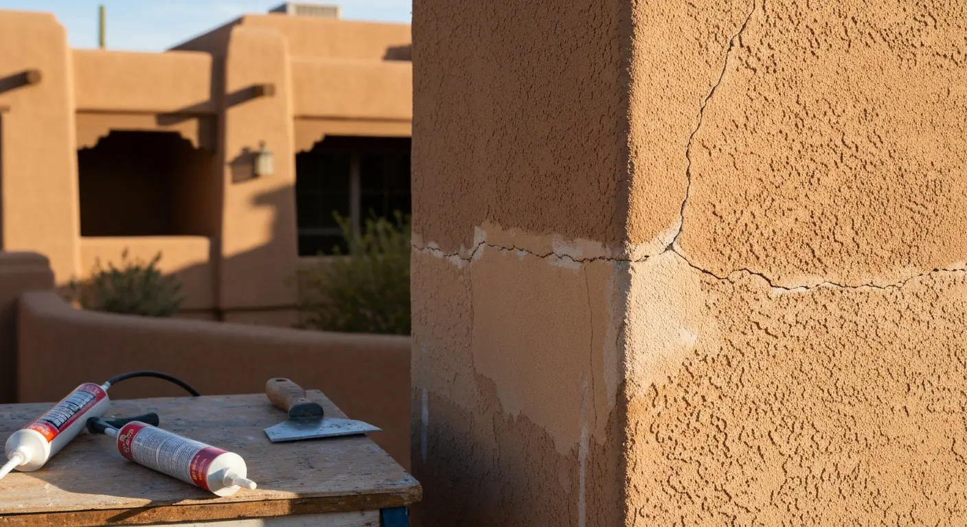 Stucco crack repair