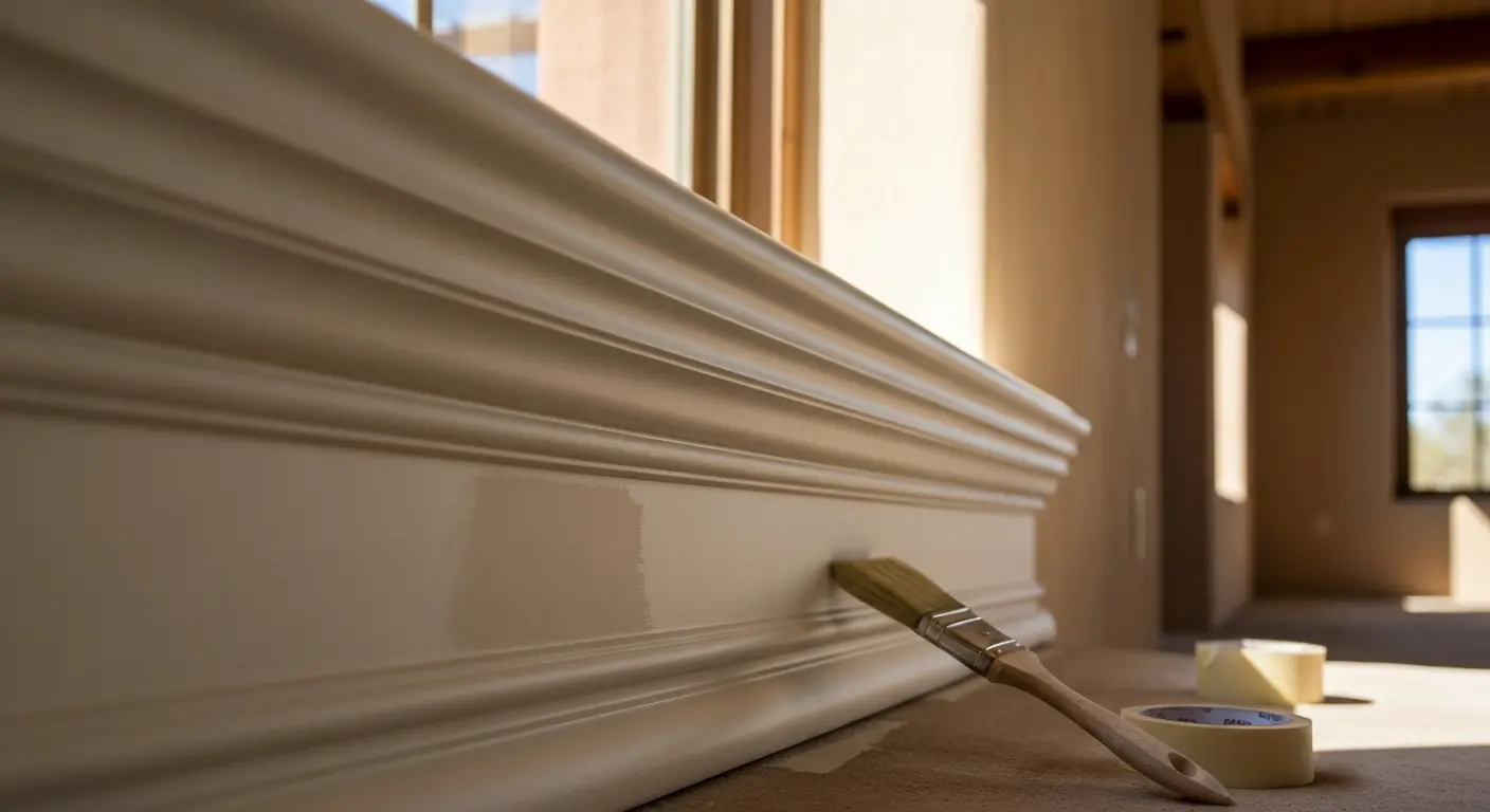 Interior trim painting detail