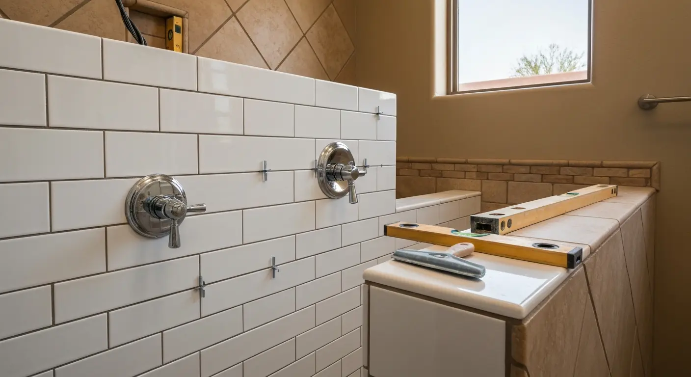 Tile shower installation