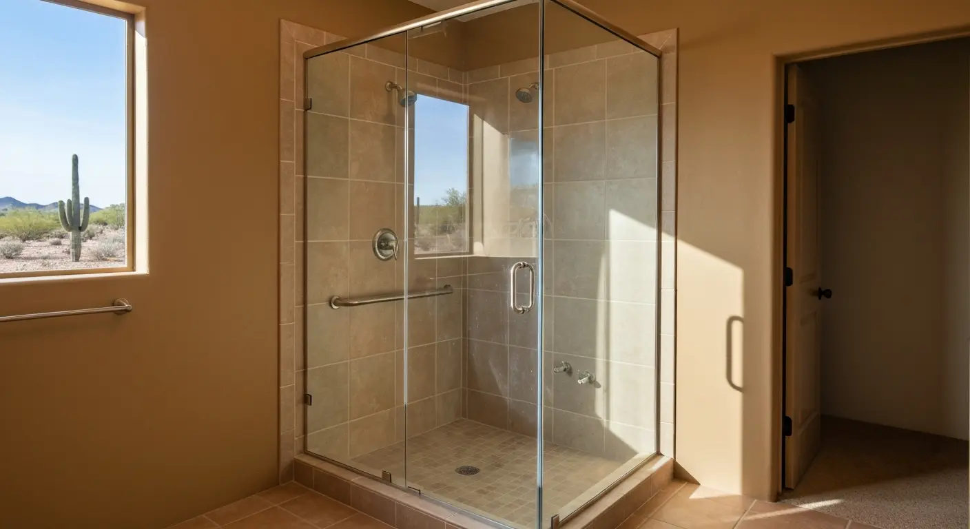 Walk-in shower installation in Tucson