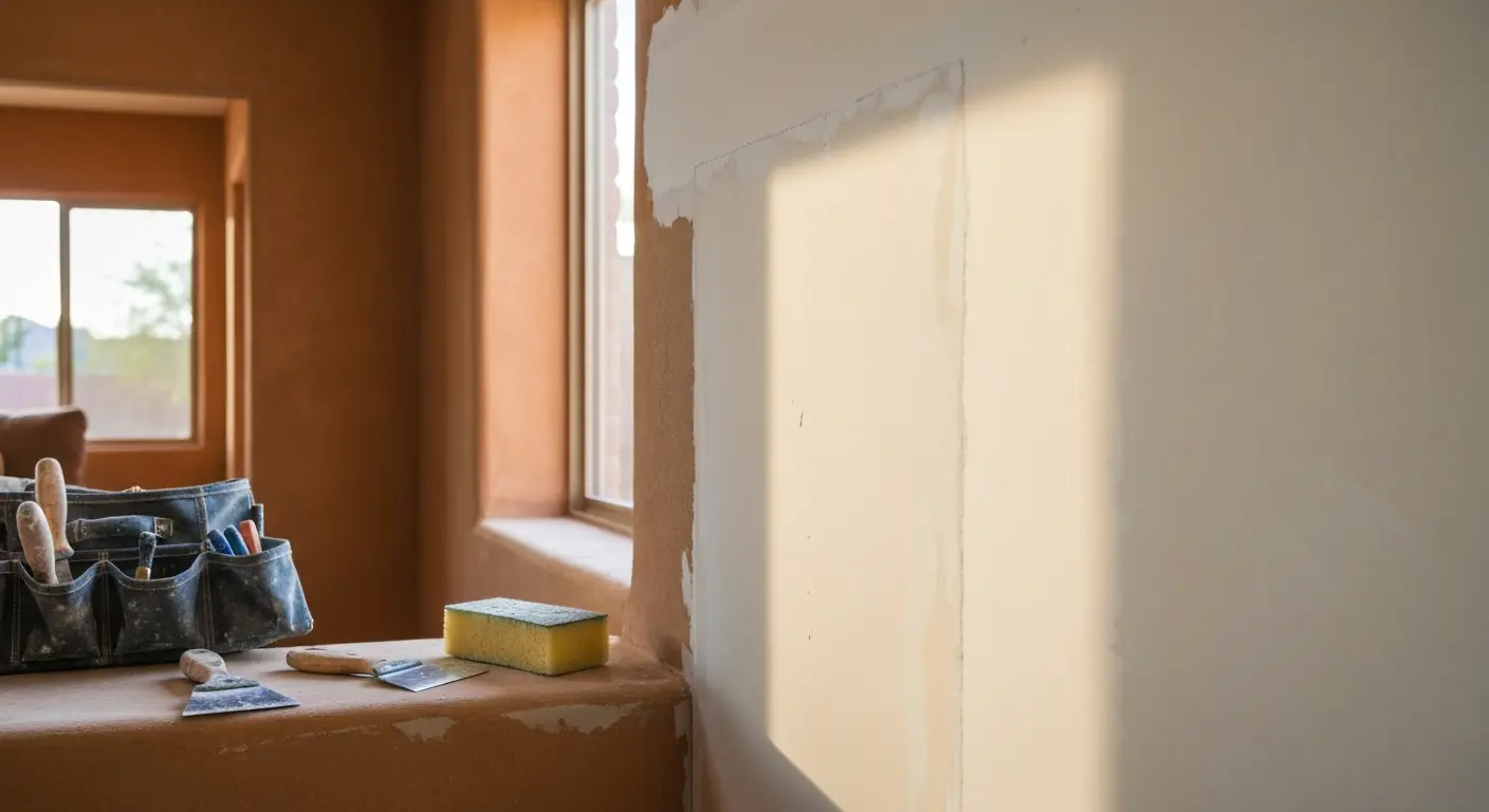 Drywall patch repair in Tucson home