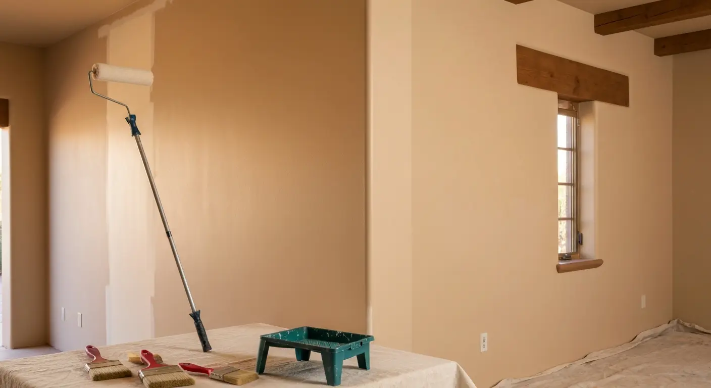 Interior wall painting in Tucson home