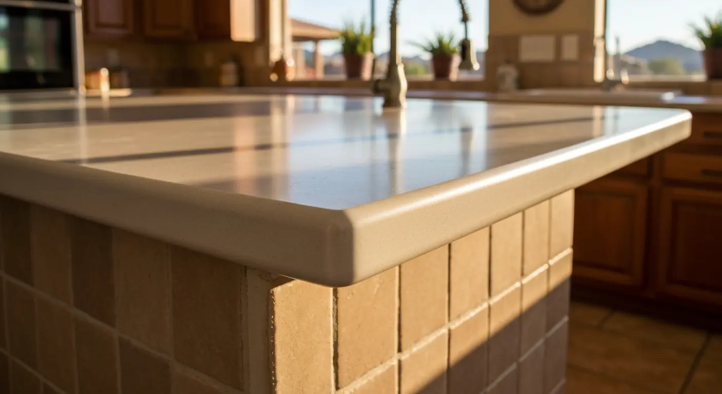 Backsplash and countertop edge detail