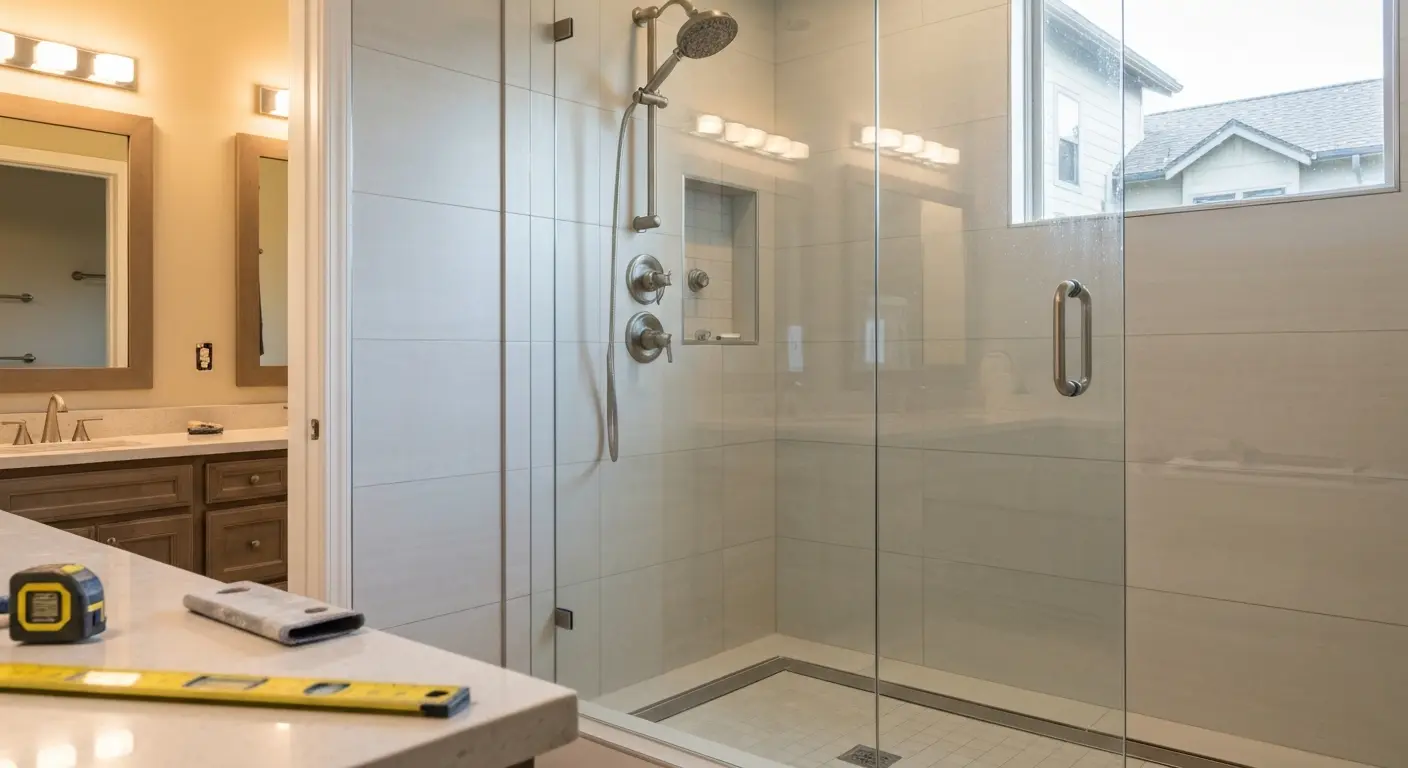 Walk-in shower installation