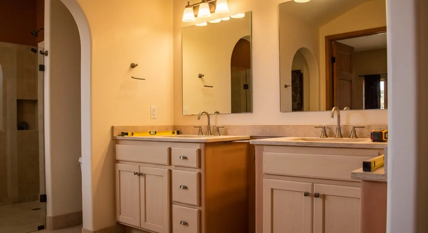 Custom vanity installation