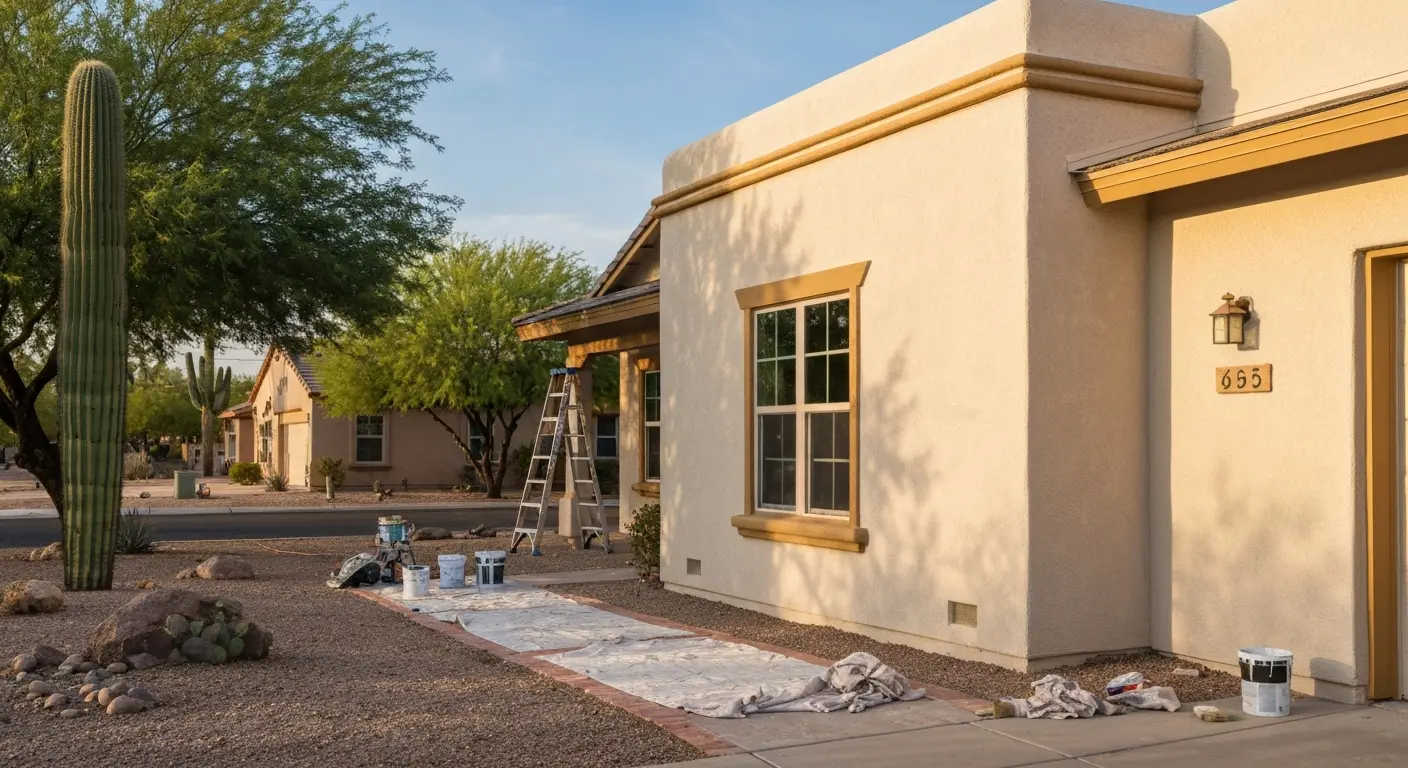 Exterior house painting project