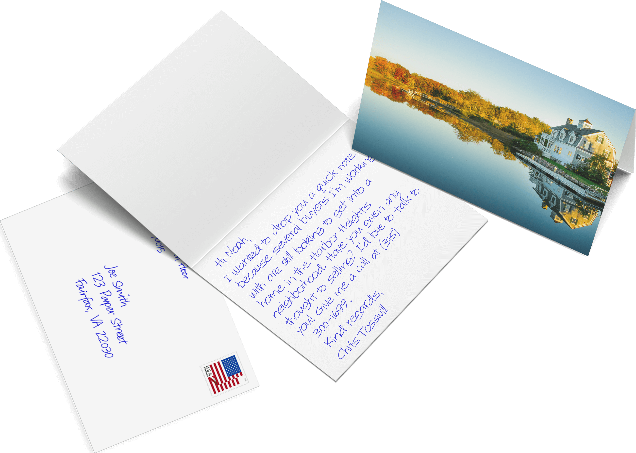 Simply Noted handwritten card and envelope