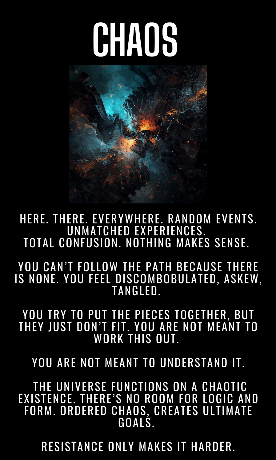 The Chaos Card from The Luminous Oracle