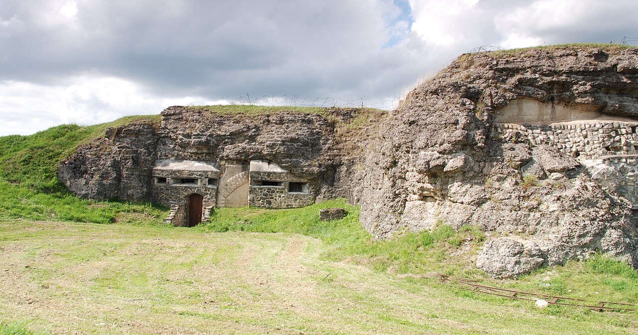 Exterior of Fort Douaumont near Verdun, France, a major World War I fortress captured and recaptured during the 1916 Battle of Verdun.