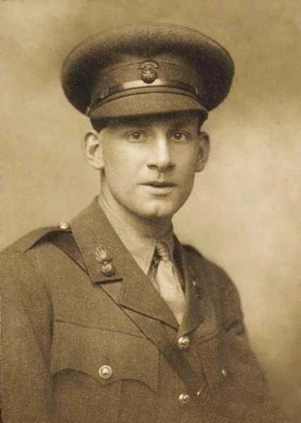 Portrait of Siegfried Sassoon in Royal Welch Fusiliers uniform during World War I in 1915. Portrait of Siegfried Sassoon in Royal Welch Fusiliers uniform during World War I in 1915.