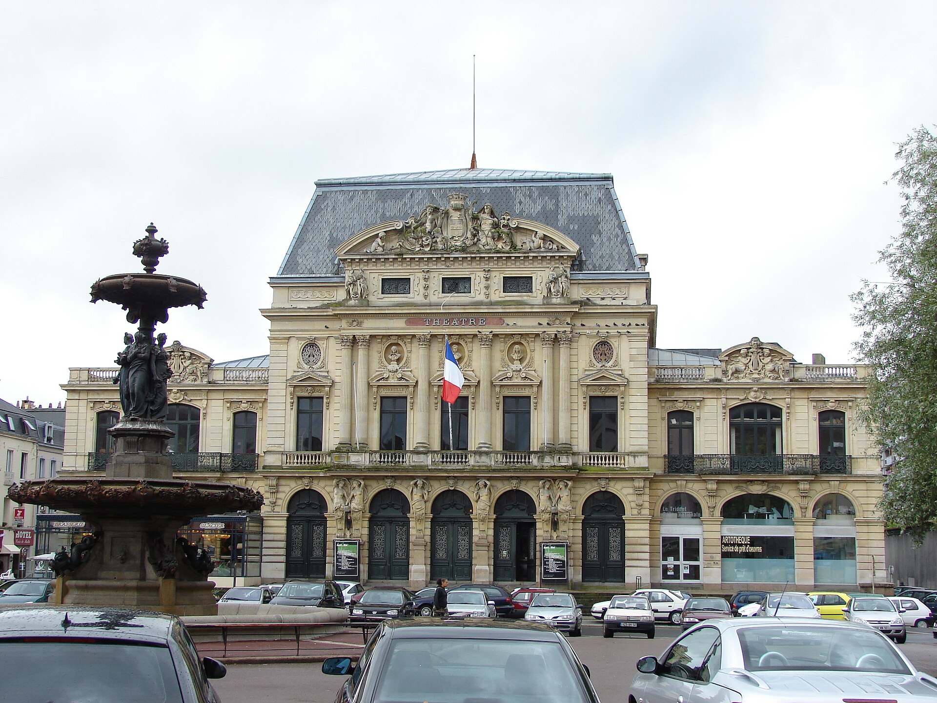 Historic municipal theater in Cherbourg, Normandy, France, later used as headquarters of the 6888th Central Postal Directory Battalion during the Second World War. Historic municipal theater in Cherbourg, Normandy, France, later used as headquarters of the 6888th Central Postal Directory Battalion during the Second World War.