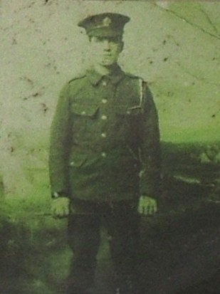 Portrait of Valentine Strudwick in British Army uniform shortly before his death at age fifteen during the First World War. Strudwick is buried at Tyne Cot Cemetery near Ypres, Belgium. Portrait of Valentine Strudwick in British Army uniform shortly before his death at age fifteen during the First World War. Strudwick is buried at Tyne Cot Cemetery near Ypres, Belgium.