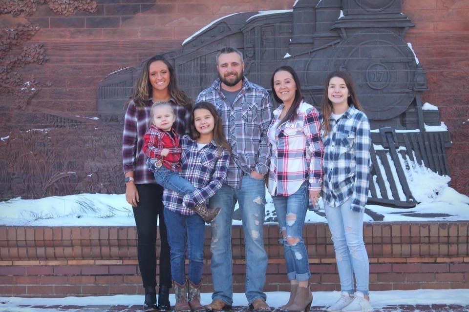 Nate Clover with his family