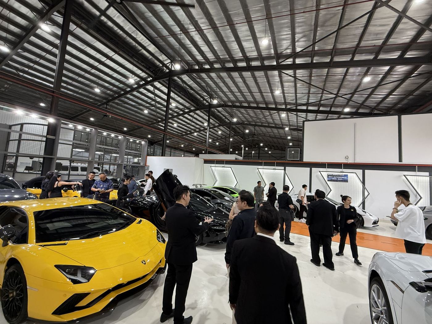 LED display at a car showcase