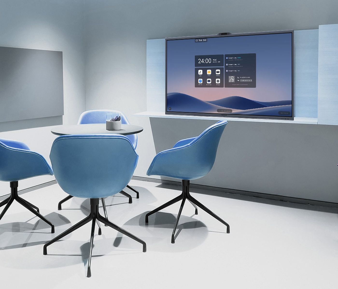 Huddle room with a video bar