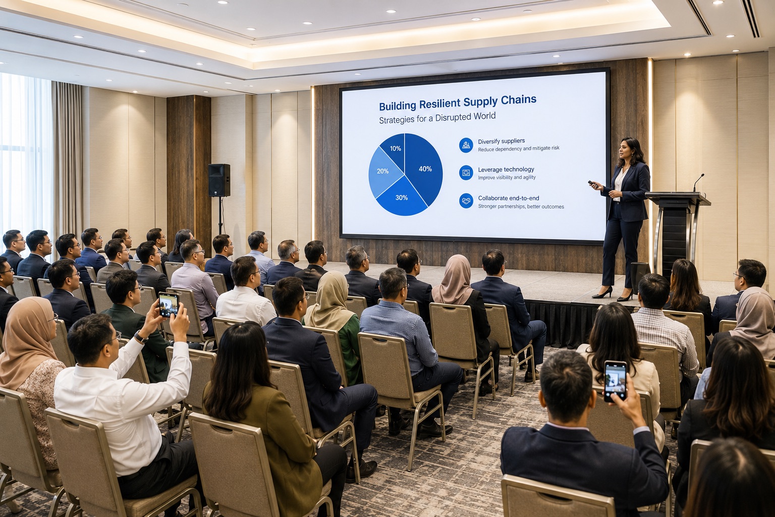 Conference & Seminar Rooms with an interactive flat panel