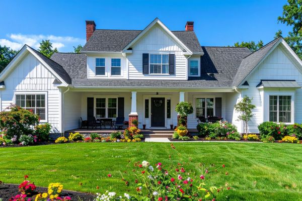 white house during spring season