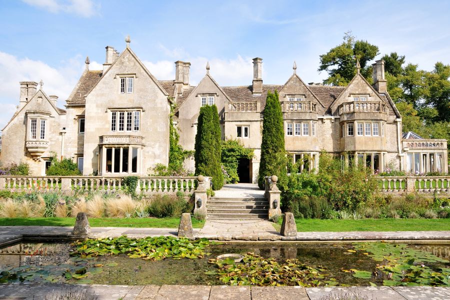 A care home building and gardens