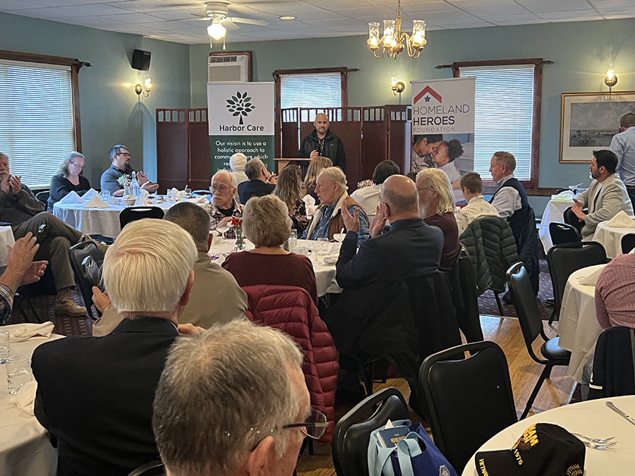 Veterans gathered together for a Veterans Day celebration